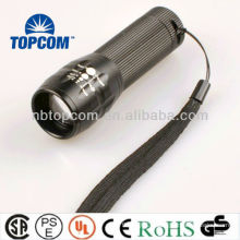 Non-slip handle zoomable cree led flashlight